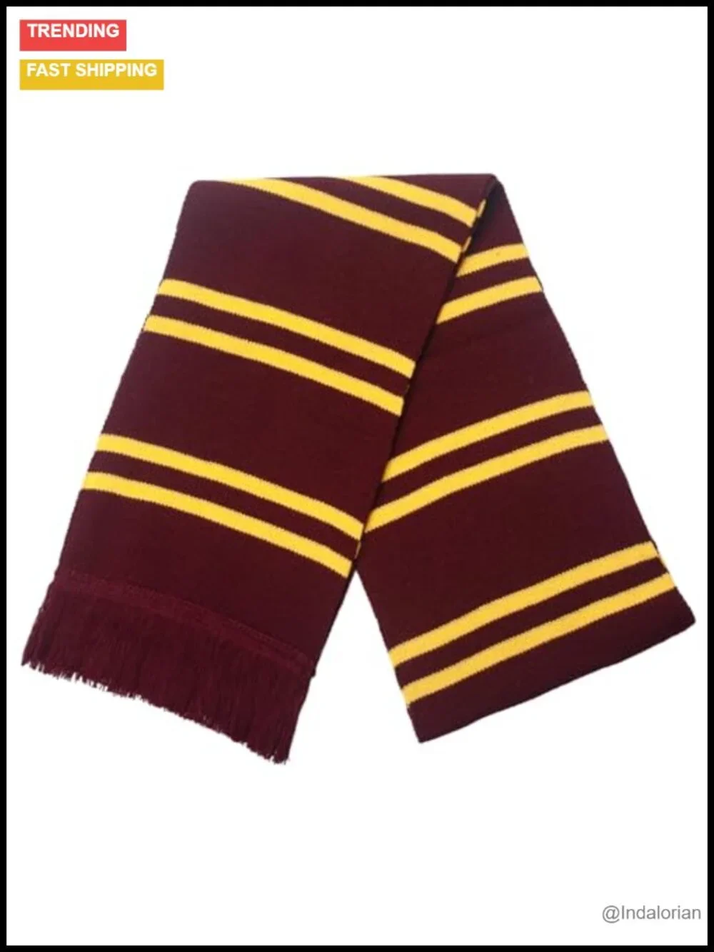 Striped Knit Wizard Scarf, Soft Acrylic Party Accessory for Halloween Costume